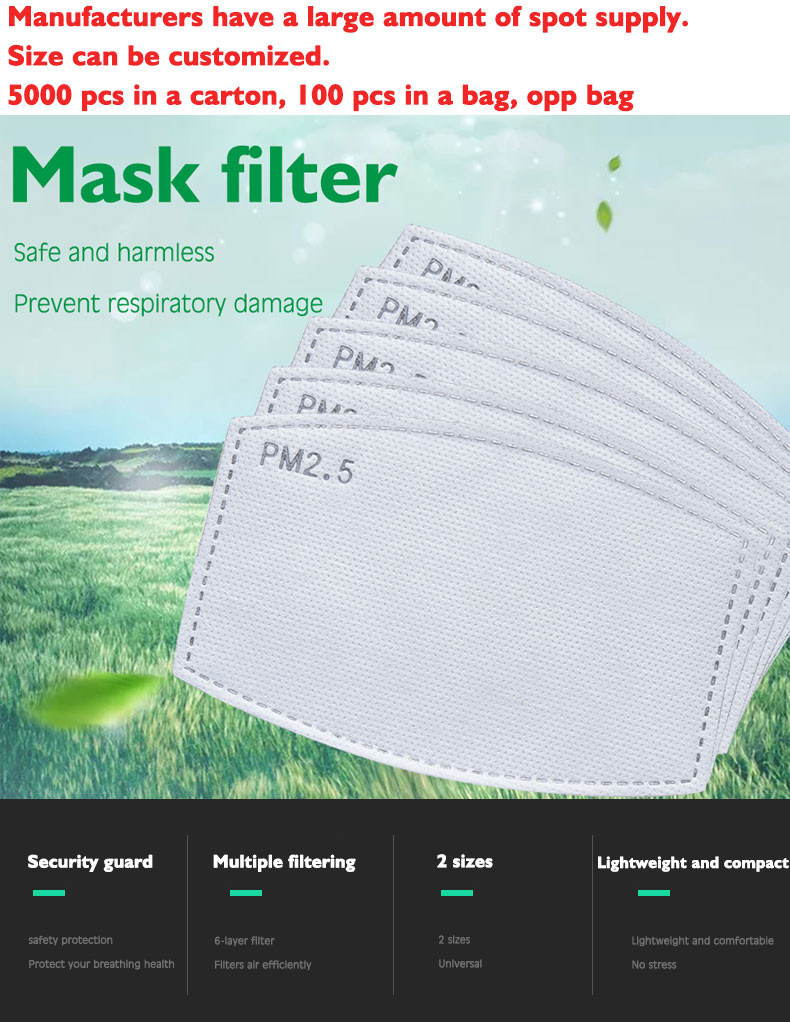 Pm2.5 Filter Insert - Pm2.5 Mask Filter Lightweight Compact Safety