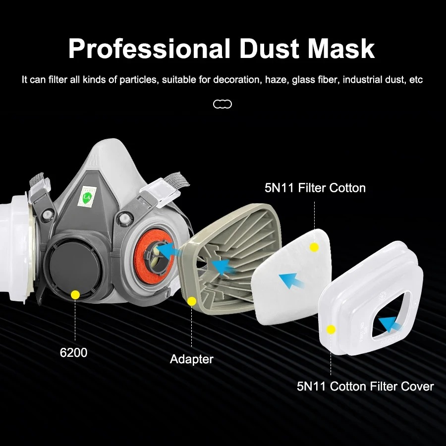 6200 Dust Mask Half Face With  - Respirator Half Face review and price