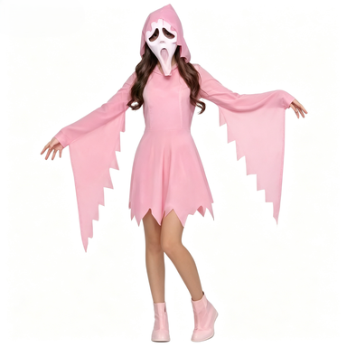 Girls Sparkle Pink Ghost Face  - Kids Face Mask review and price